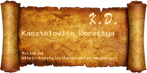 Kasztelovits Dorottya névjegykártya